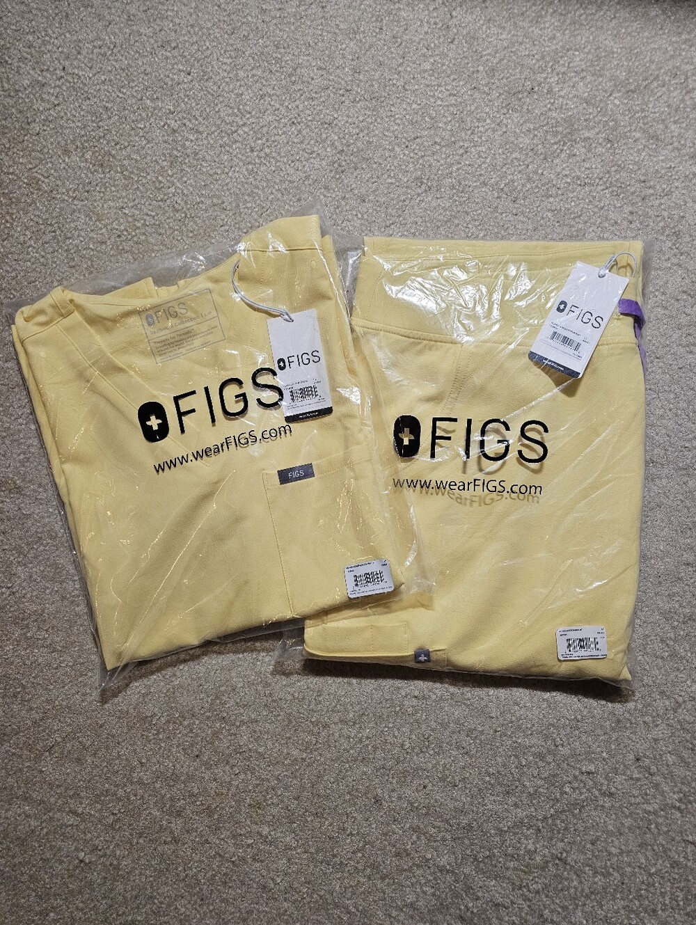Figs Butter Yellow Kade Scrub Set